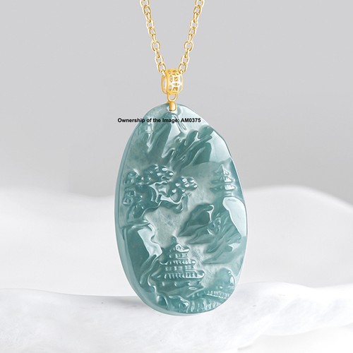Natural blue water jade - water,