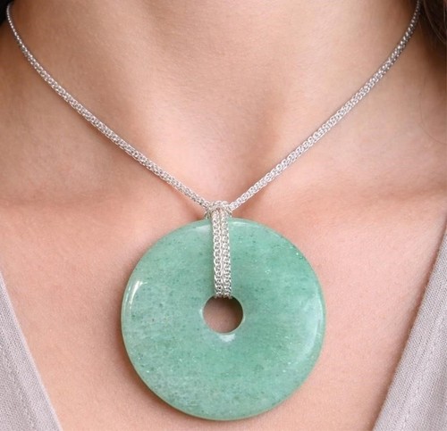 Natural jadeite donut - natural,